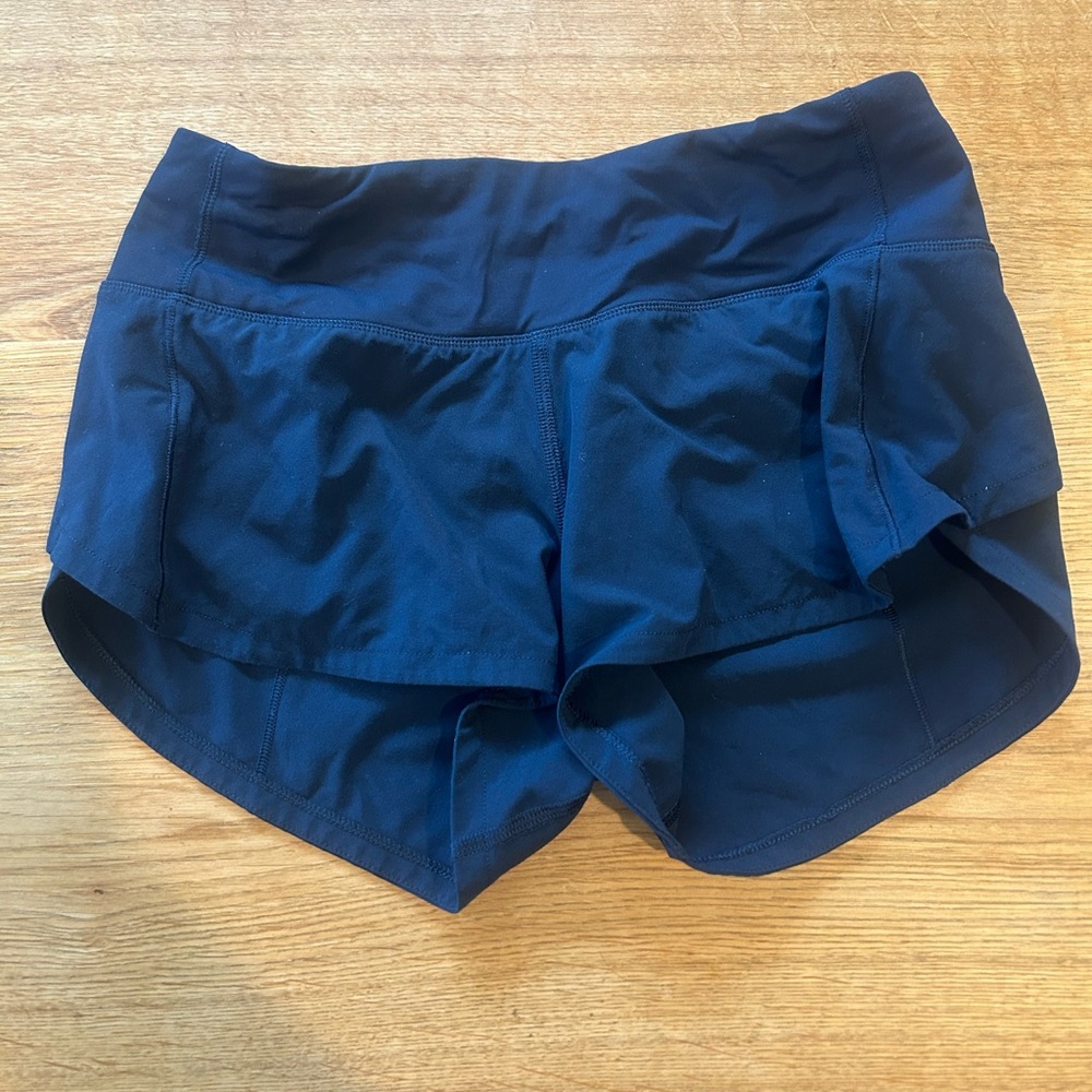 lululemon athletica Navy Athletic Shorts with Built-In Liner